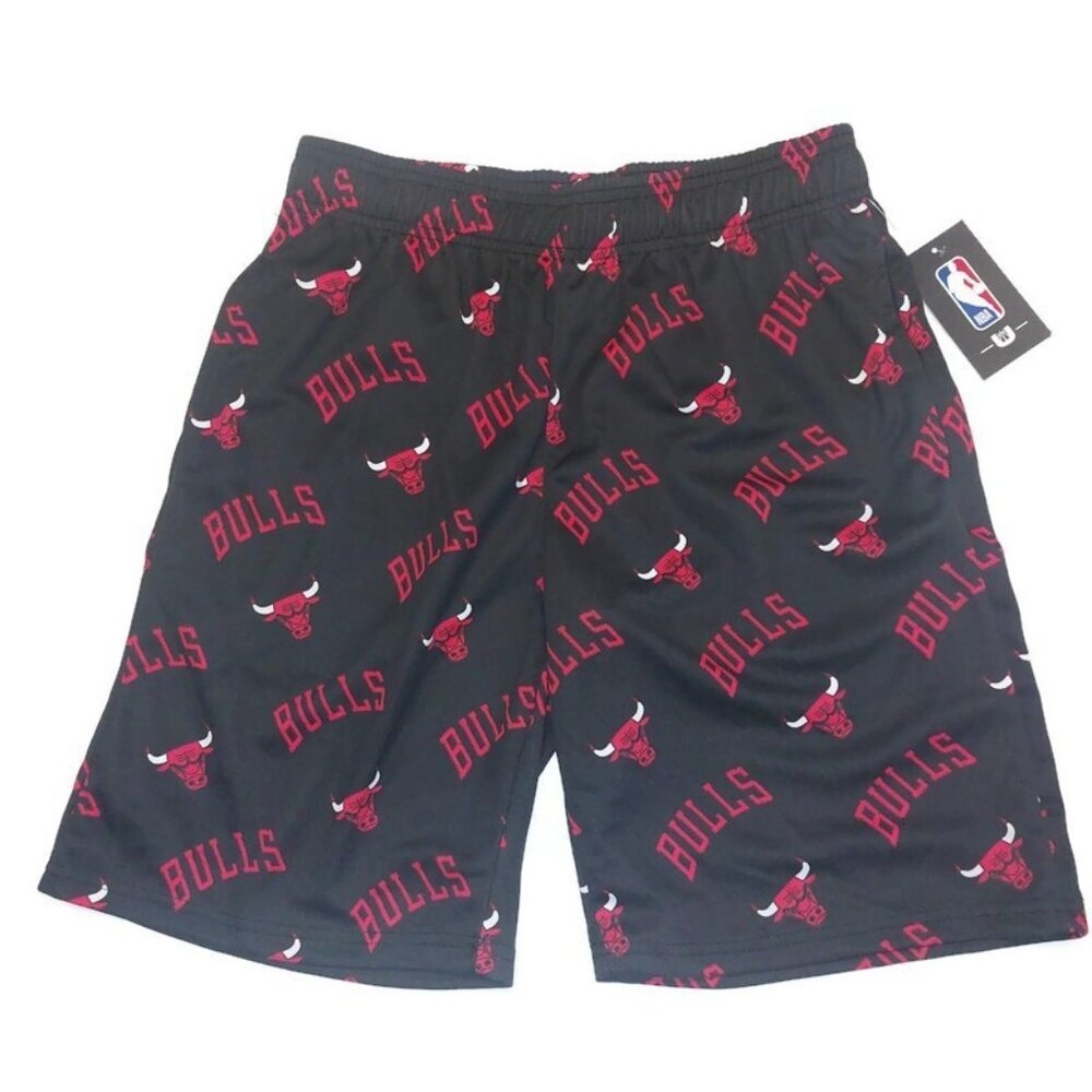 NBA Chicago Bulls Athletic Shorts Boys Size XL (18-20) UNK Youth All Over Print